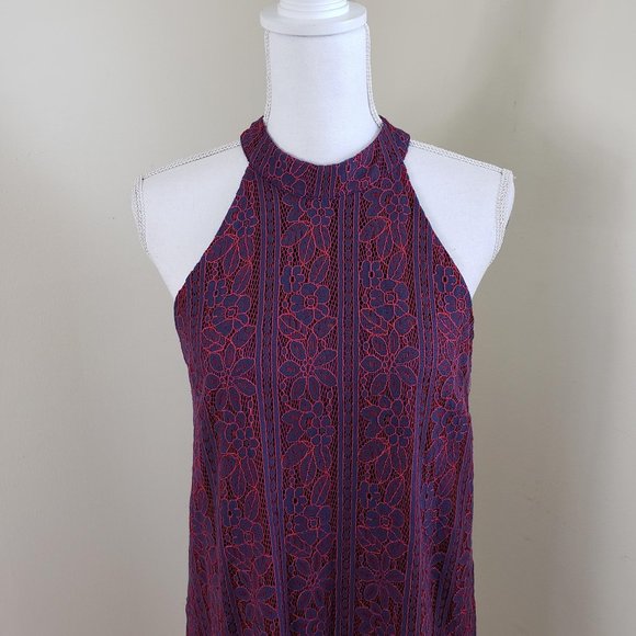 Francesca’s Alya Lace Overlay Halter Mini Dress - Picture 6 of 10